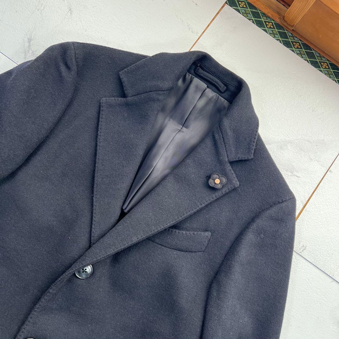 LARDINI ラルディーニ チェスターコート ウール　ブートニエール 48