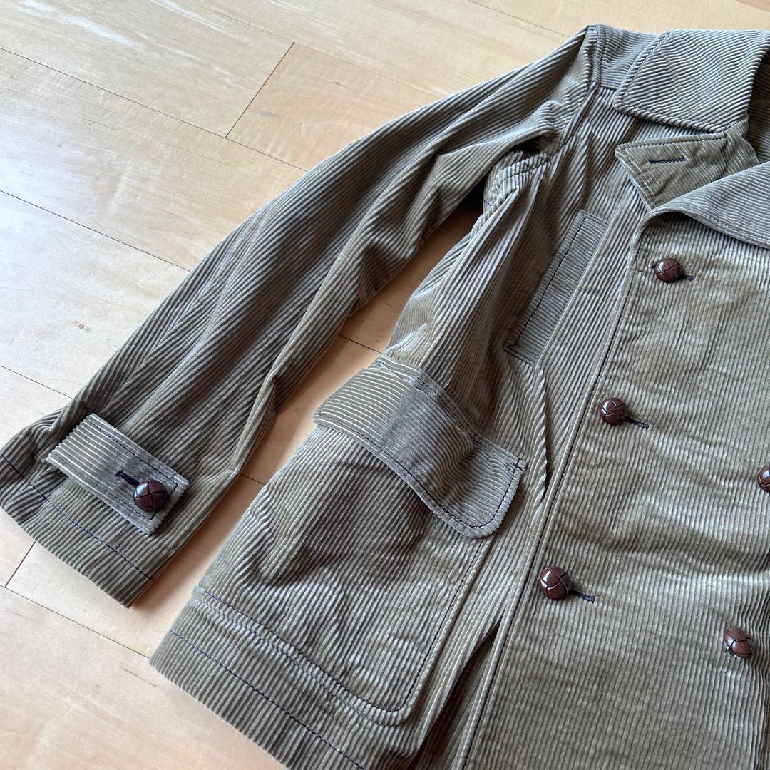 ナンバーナイン　ジョージ期　コーデュロイ　Pコート ベージュ