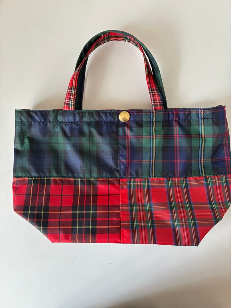 ＊最新＊Tページでございます＊タータンチェックパッチワークトート＊