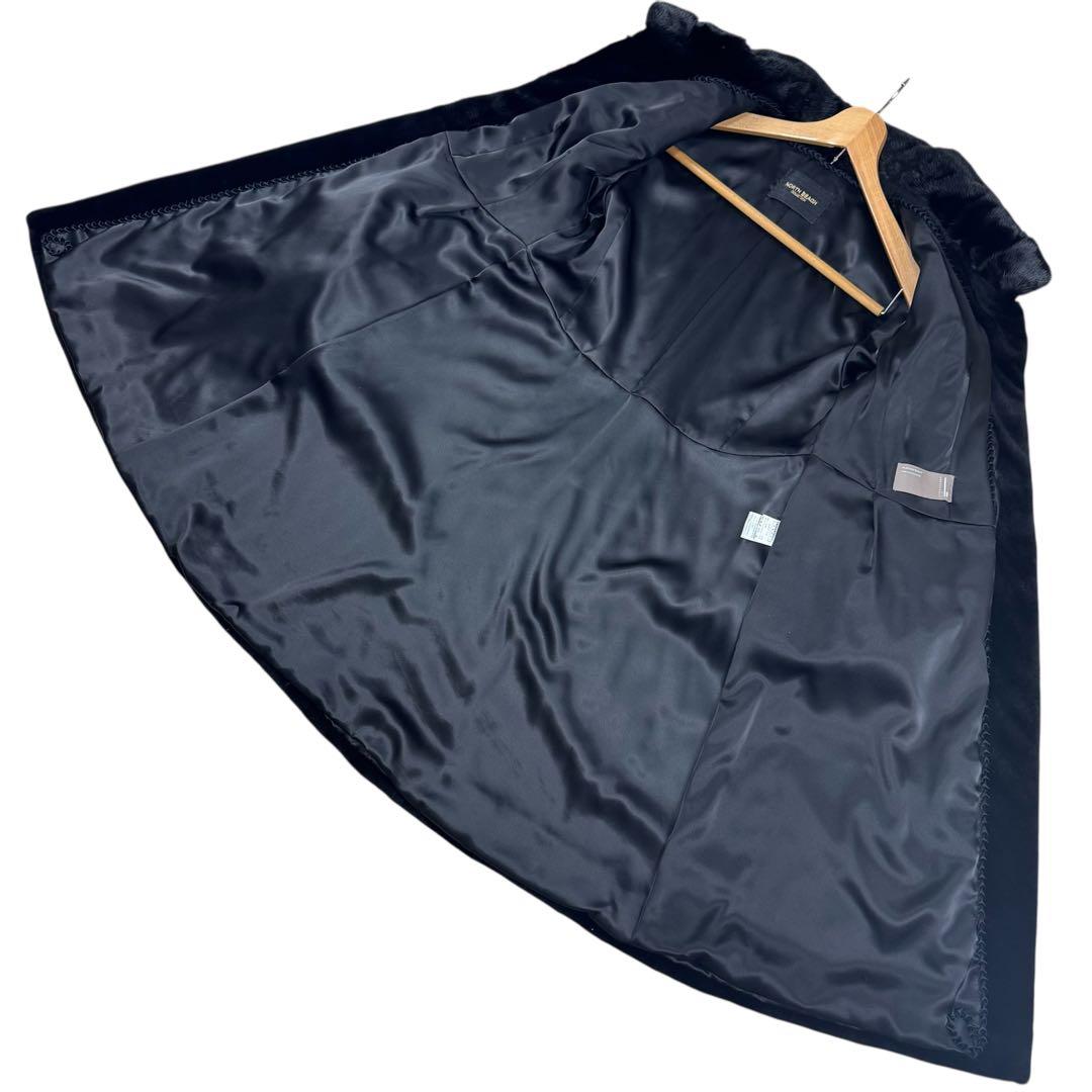 ノースビーチ コペンハーゲン ミンク ファーコート ロング丈 ベルスリーブ 毛皮