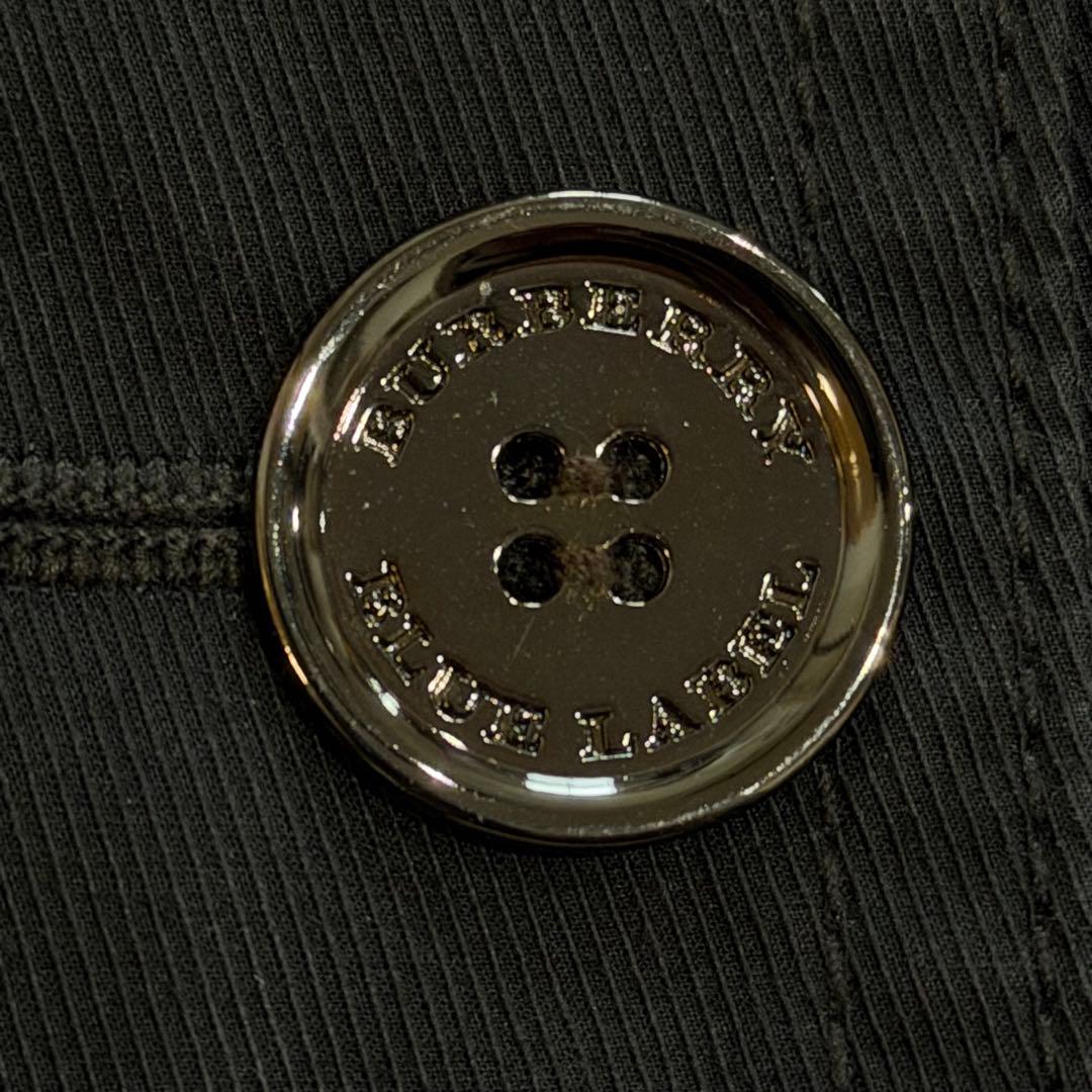 バーバリーブルーレーベル　ショートトレンチコート　ノバチェック　ベルト　黒　M