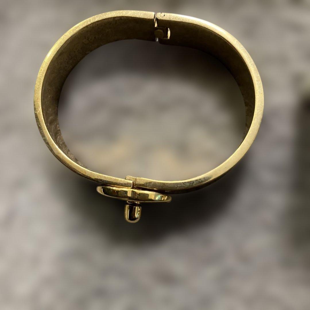 プ*い様 Chanel ゴールド バングル ローズモチーフ