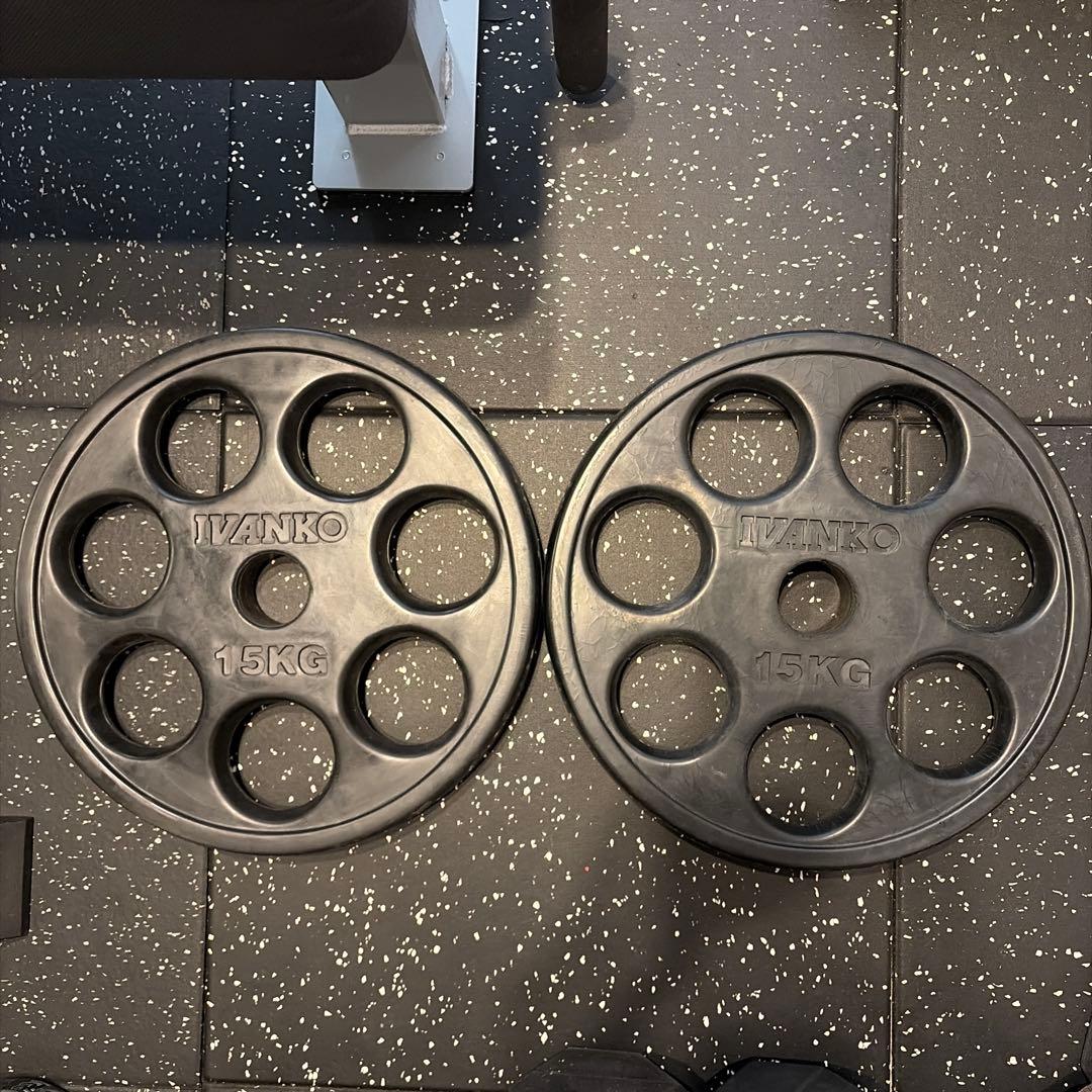 【定価46,200円】IVANKOイヴァンコオリンピックラバープレート15㎏×2