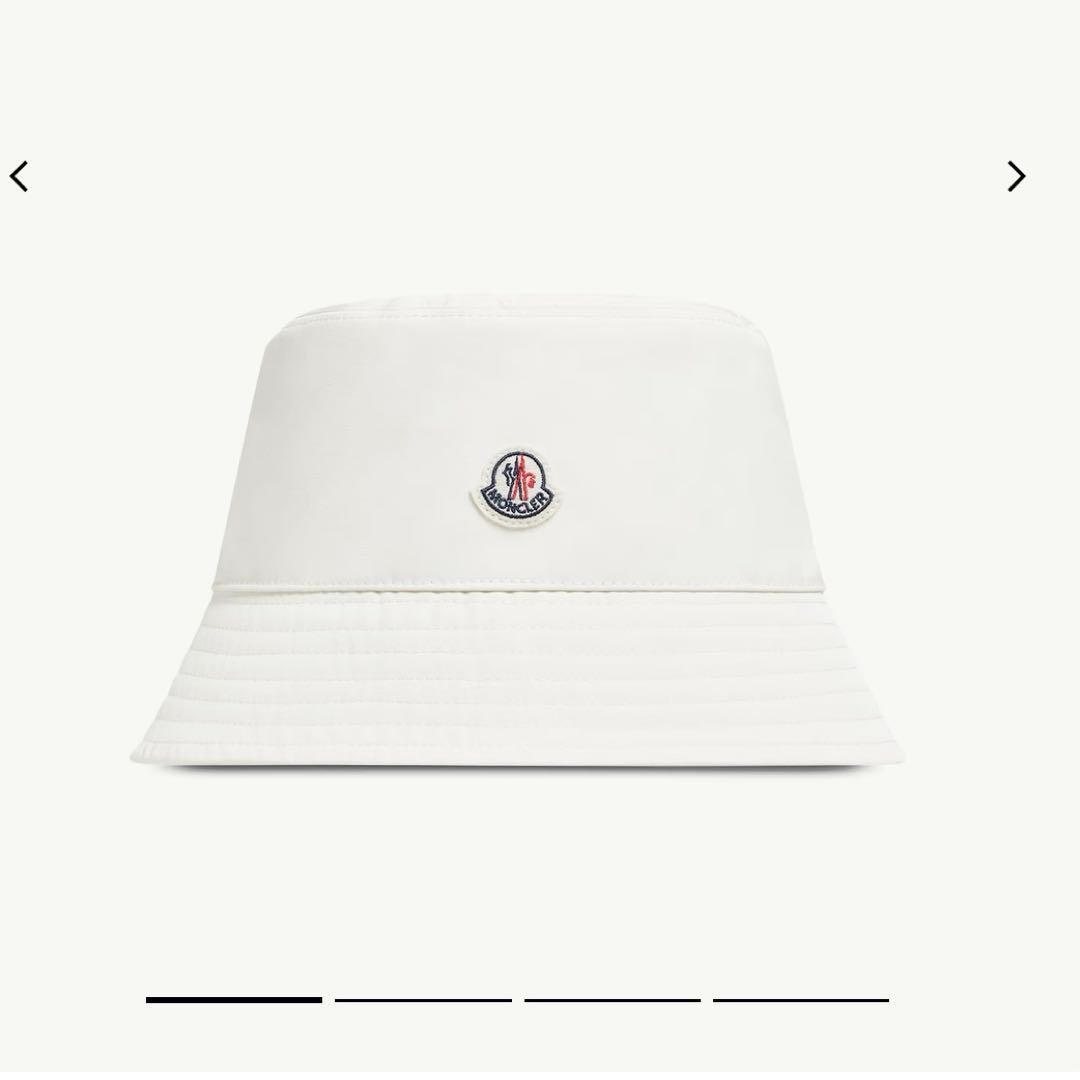 【新品】Moncler バケットハット ホワイト　モンクレール