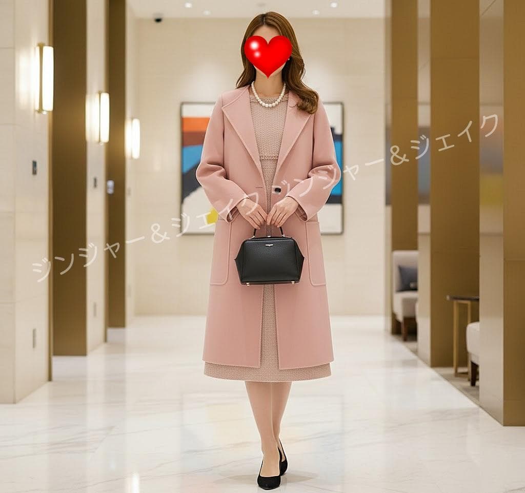 H*⭐様 定価約15万 極美品 フォクシー美シルエットセレモニーコート ピンクベ