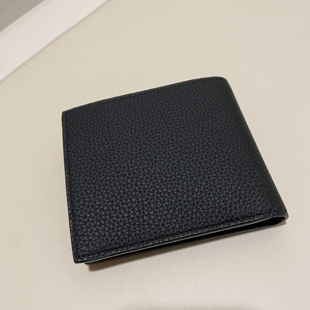 【新品未使用】BONAVENTURA メンズ バイフォールドウォレット ブラック