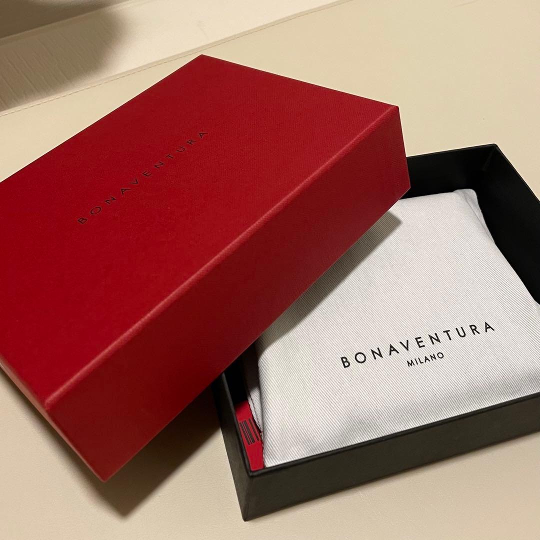 【新品未使用】BONAVENTURA メンズ バイフォールドウォレット ブラック