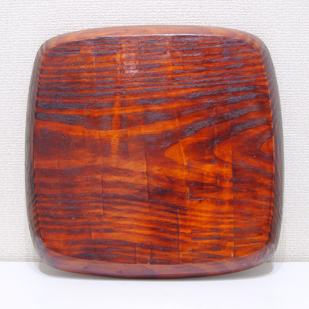 讃岐彫　刳り貫き　刳り抜き　くり抜き　四方 盆　木製　漆器　折敷　香川　漆塗り