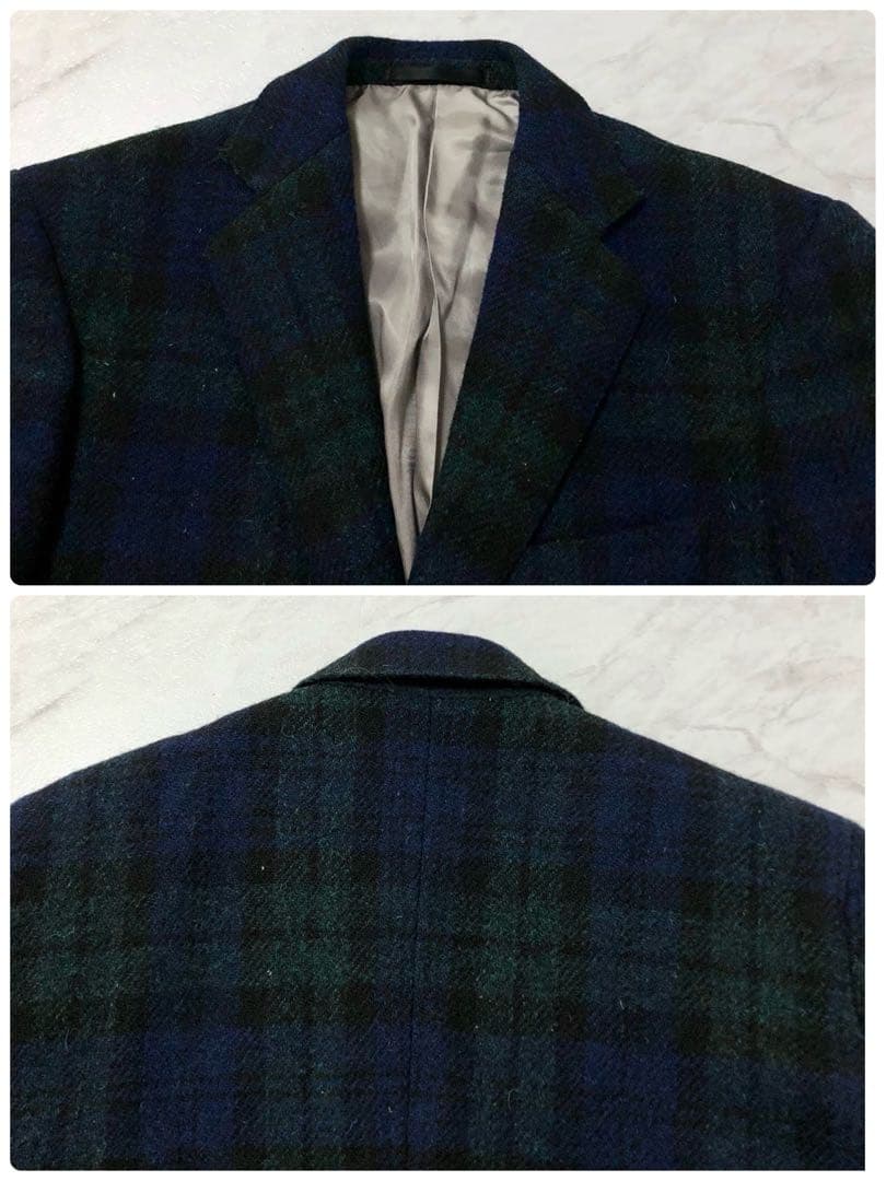 【極美品】Le chic テーラードジャケット ハリスツイード グリーン