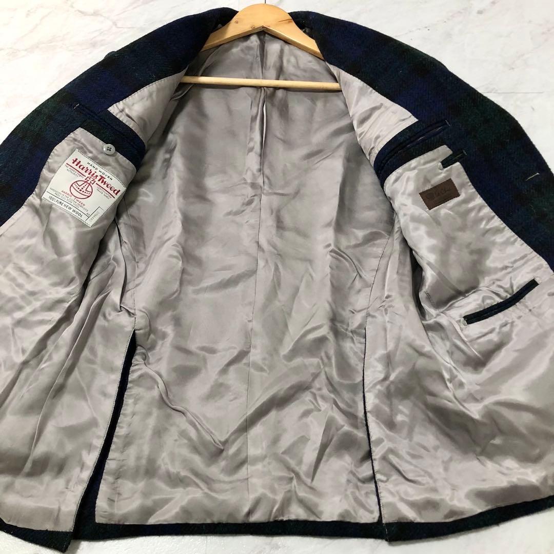 【極美品】Le chic テーラードジャケット ハリスツイード グリーン