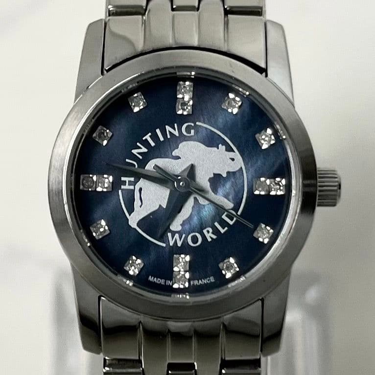 【稼働】 HUNTING WORLD HW-405 シェル文字盤 腕時計