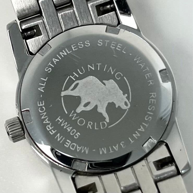 【稼働】 HUNTING WORLD HW-405 シェル文字盤 腕時計
