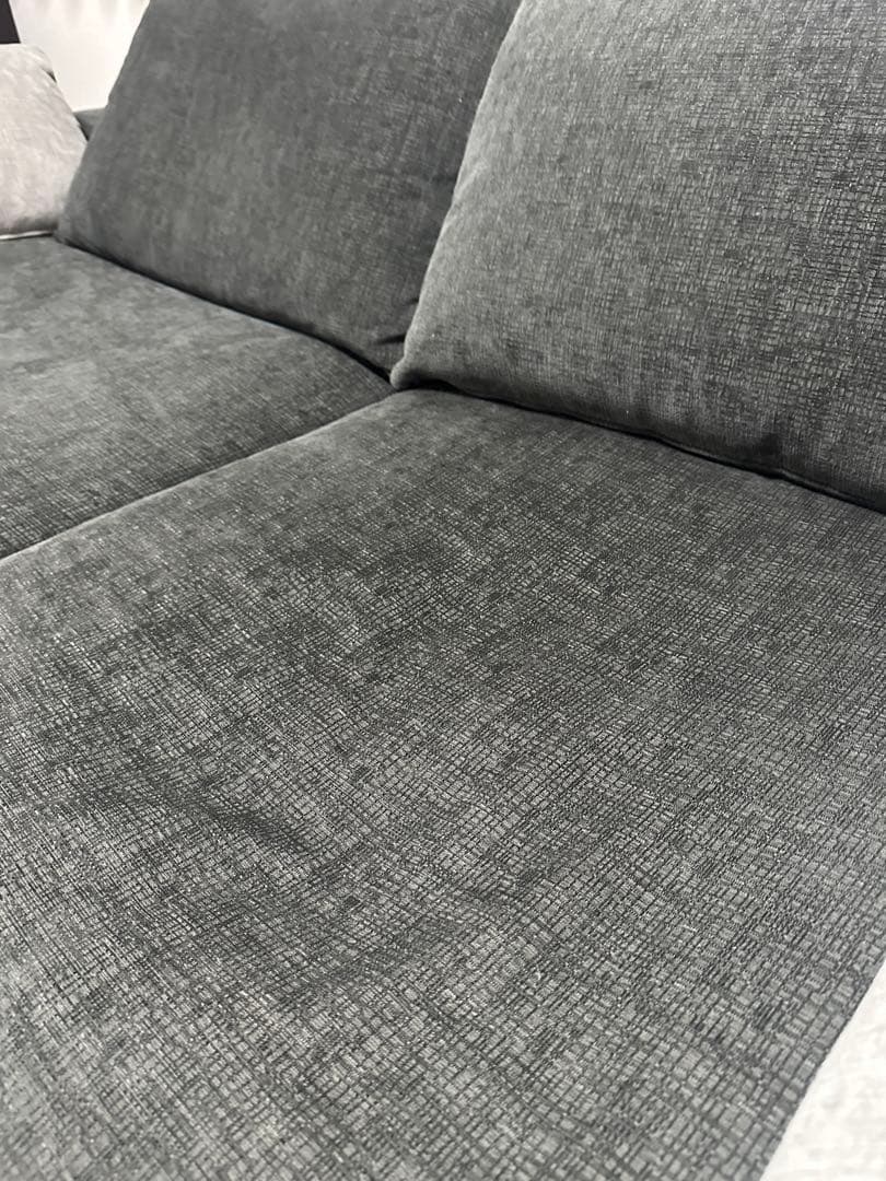 【保証期間内】ニトリ3人掛けセパレートソファ (LB04 GY) ①