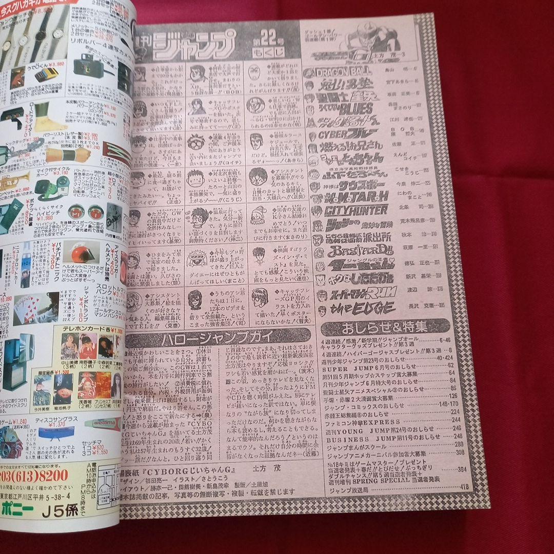 【当時物美品】週刊 少年 ジャンプ 1989年22号 漫画 アニメ