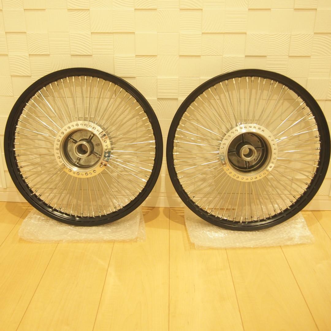 前後17インチ　スーパーカブ　WAVE110　71スポークホイール　新品　黒リム