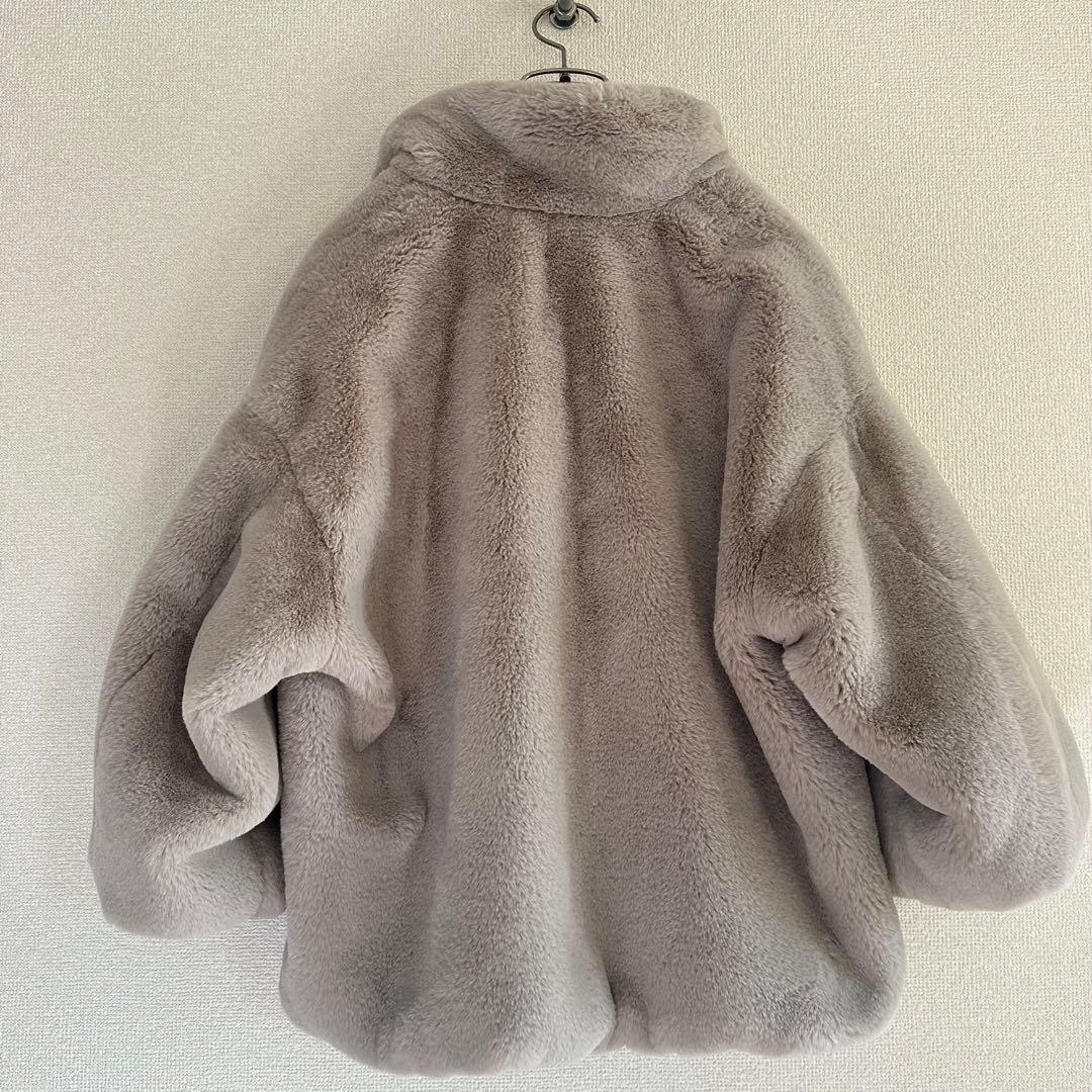 【美品】TATRAS トゥモローランド 別注 エコファーコート グレー S