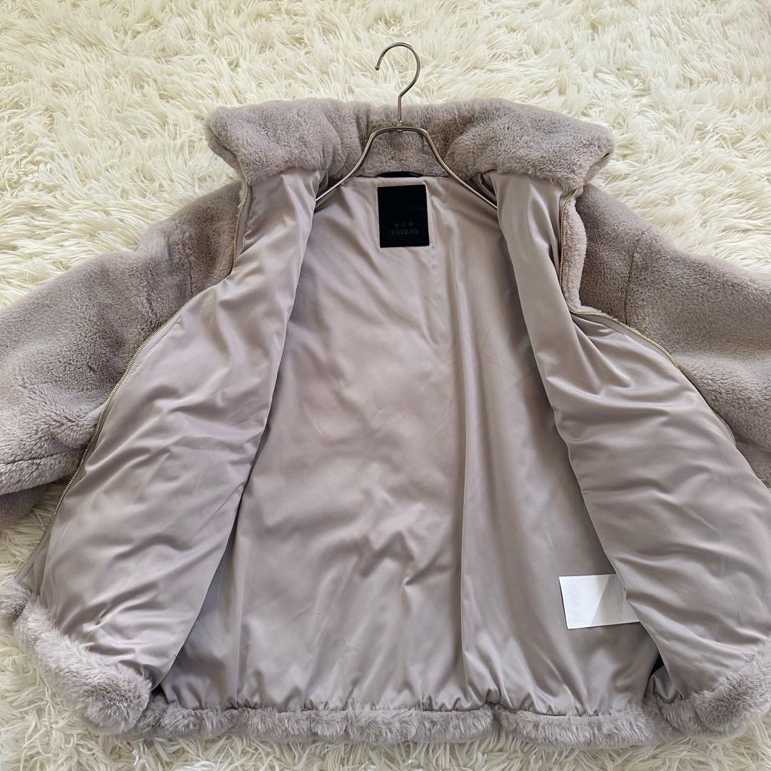 【美品】TATRAS トゥモローランド 別注 エコファーコート グレー S