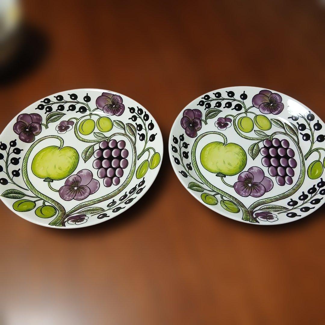 ARABIA　パープルパラティッシ　21cm　2枚セット