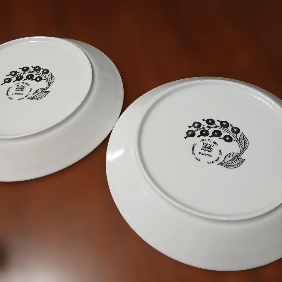 ARABIA　パープルパラティッシ　21cm　2枚セット