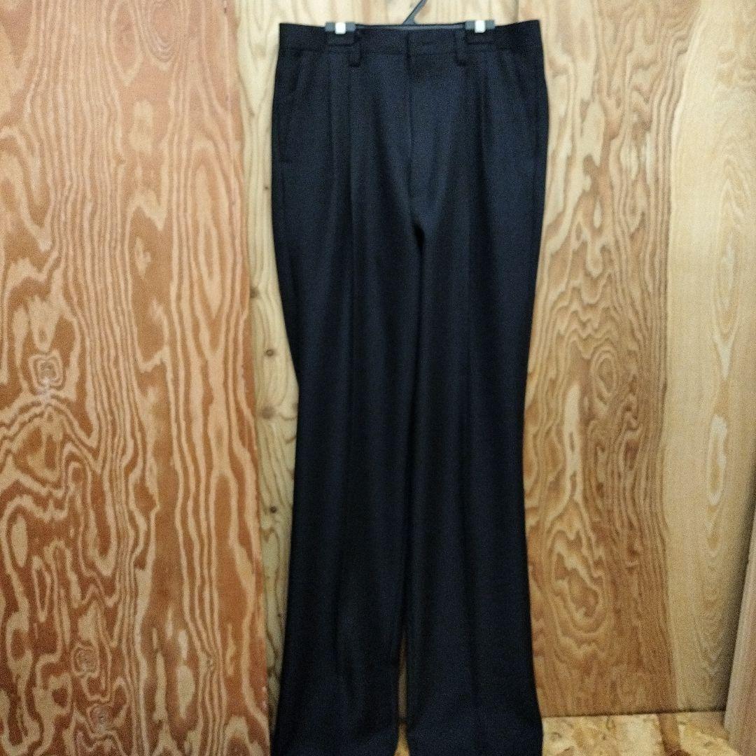 00s.メンズスラックス.未使用品.日本製.黒 ツータック.