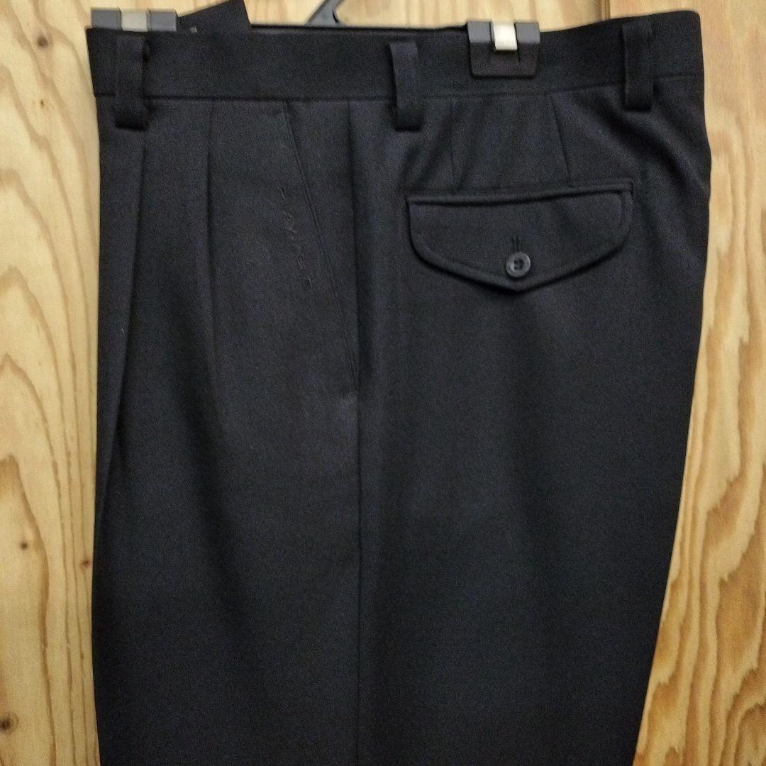 00s.メンズスラックス.未使用品.日本製.黒 ツータック.