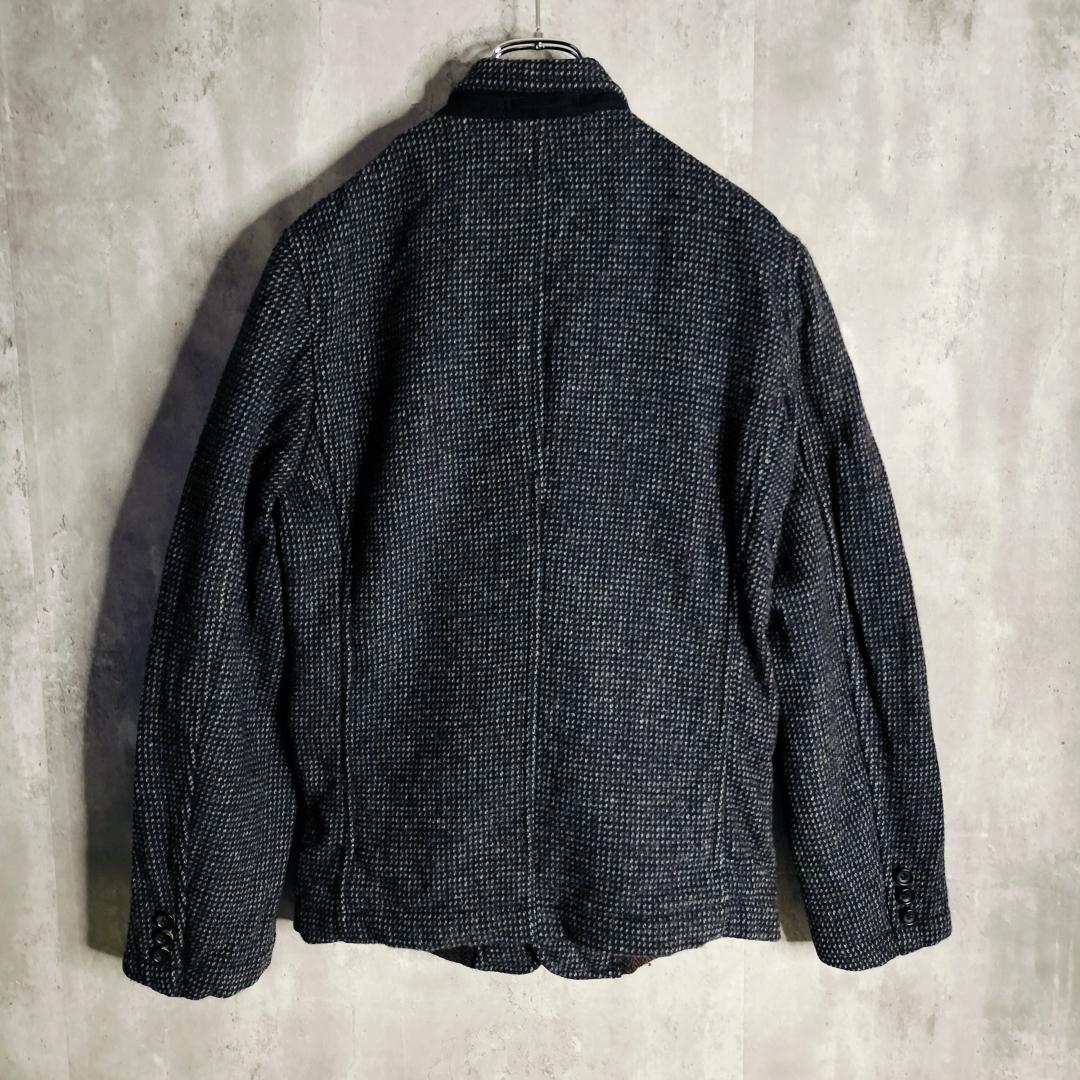 コムデギャルソンオム ハリスツイード パッチワーク テーラードジャケット マルチ