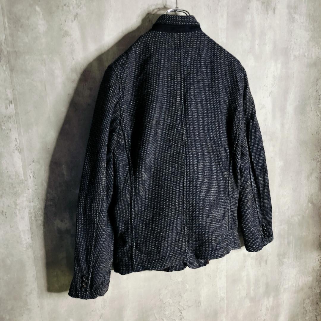 コムデギャルソンオム ハリスツイード パッチワーク テーラードジャケット マルチ