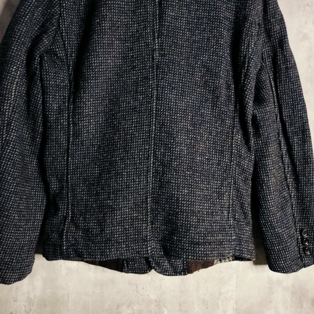 コムデギャルソンオム ハリスツイード パッチワーク テーラードジャケット マルチ