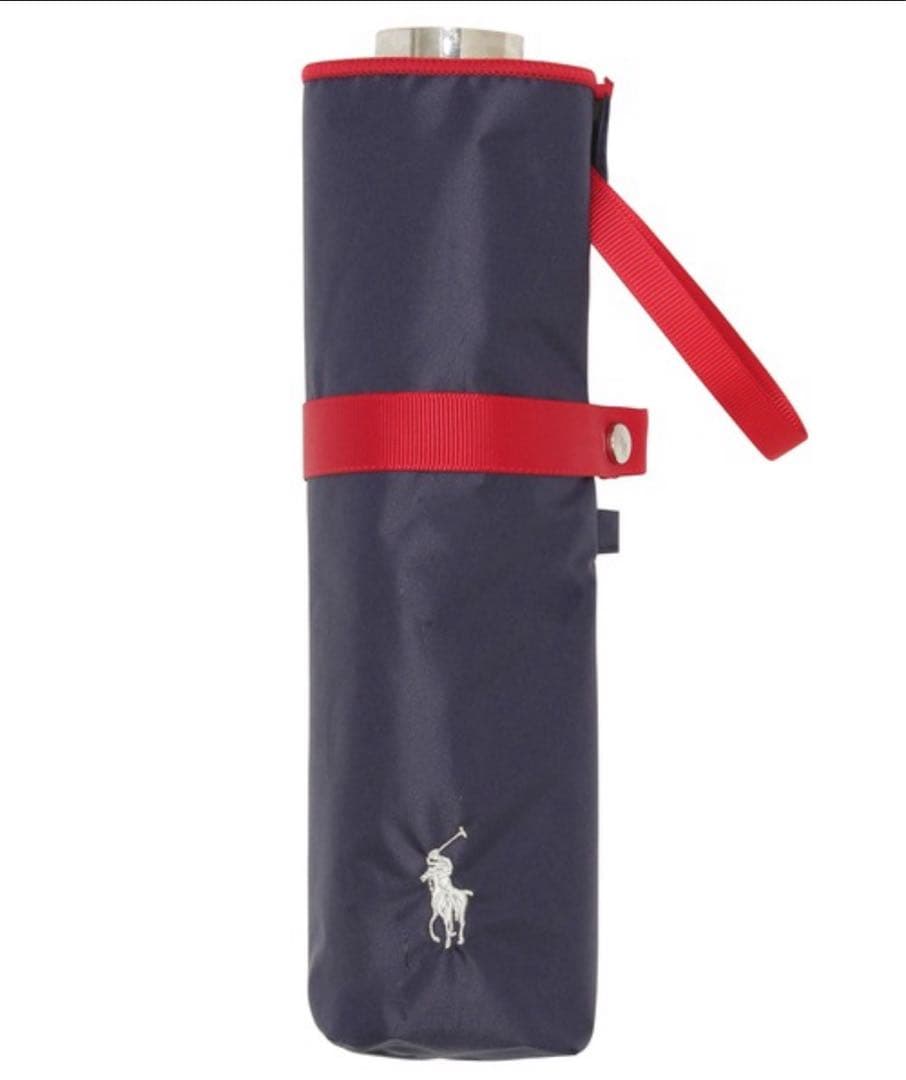 新品 ポロラルフローレン　折りたたみ　日傘 晴雨兼用 ネイビー ダークブルー