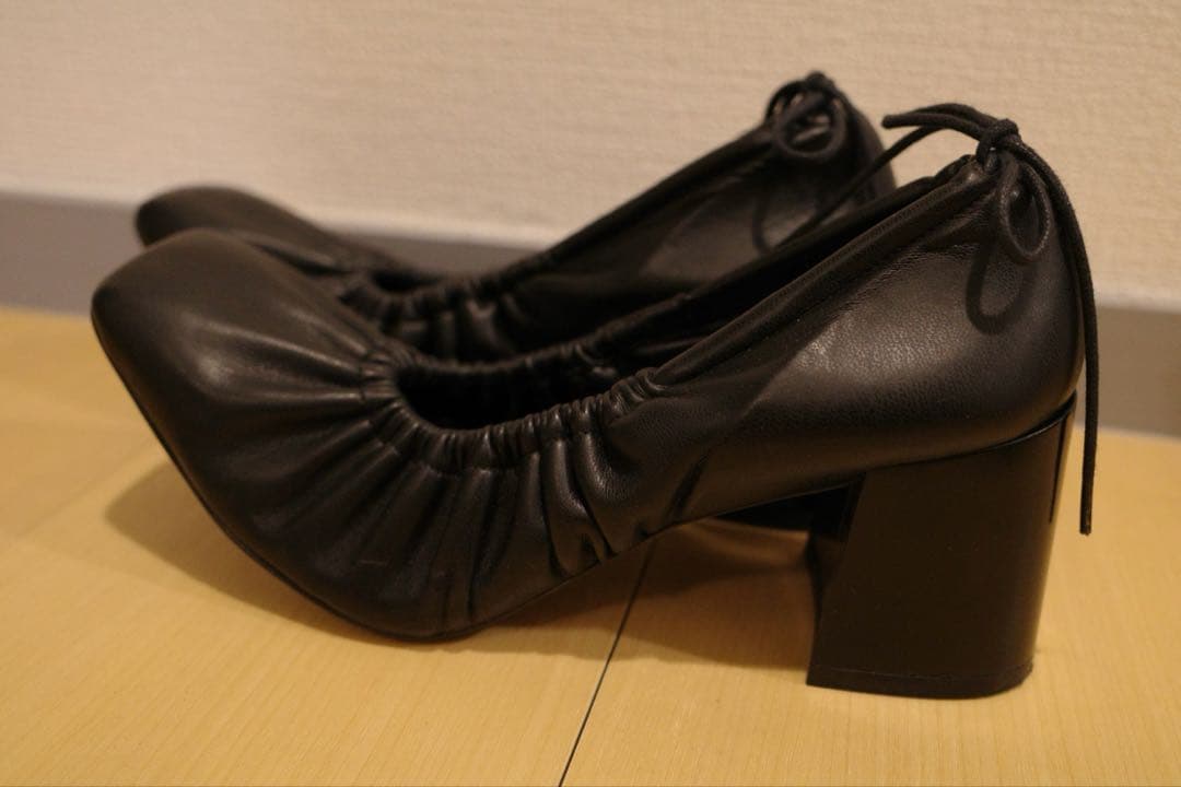 patou ブロックヒールパンプス