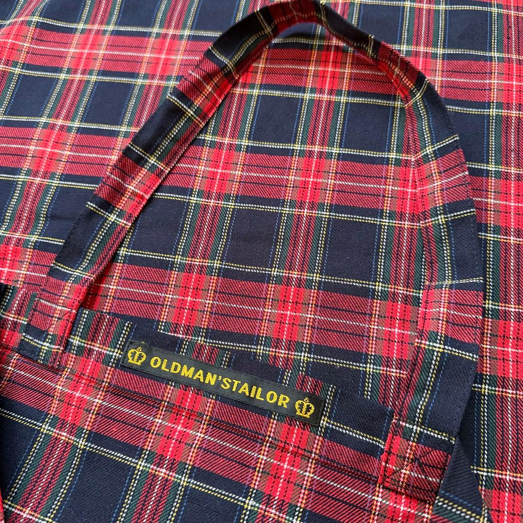 オールドマンズ テーラー トートバッグ タータンチェック ネイビー 未使用級