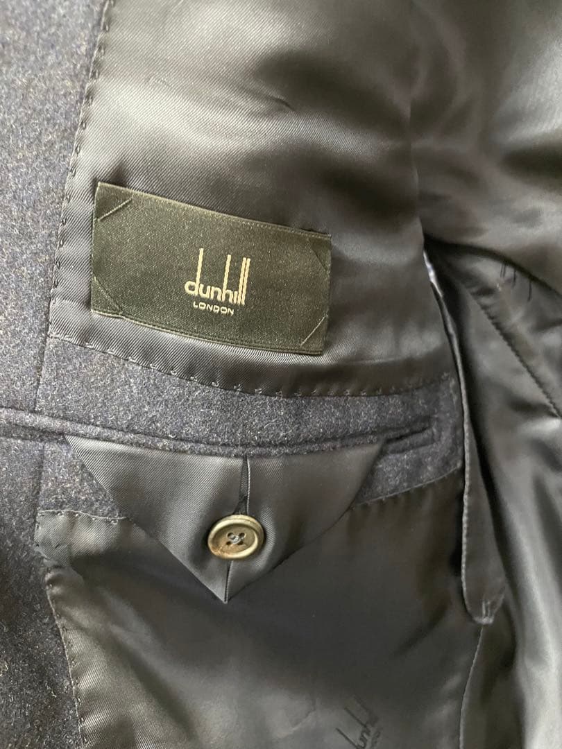 美品 DUNHILL ウールテーラードジャケット 3つボタン ネイビー ダンヒル
