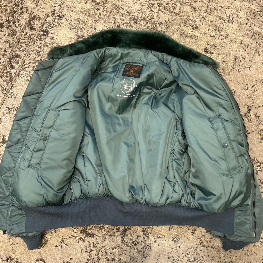 90s USA製 アルファ B-15D フライトジャケット 50s 復刻　L
