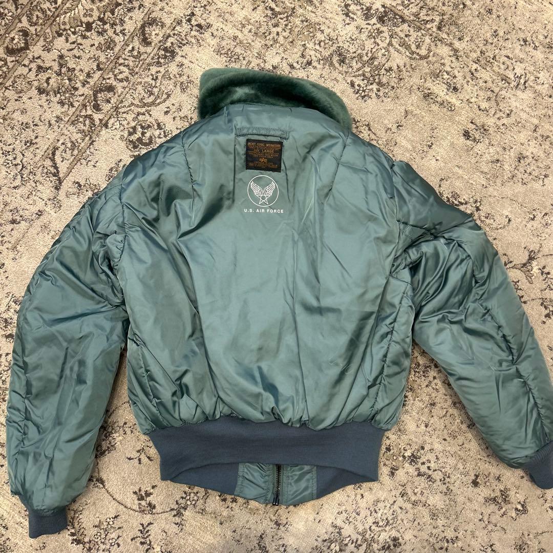 90s USA製 アルファ B-15D フライトジャケット 50s 復刻　L