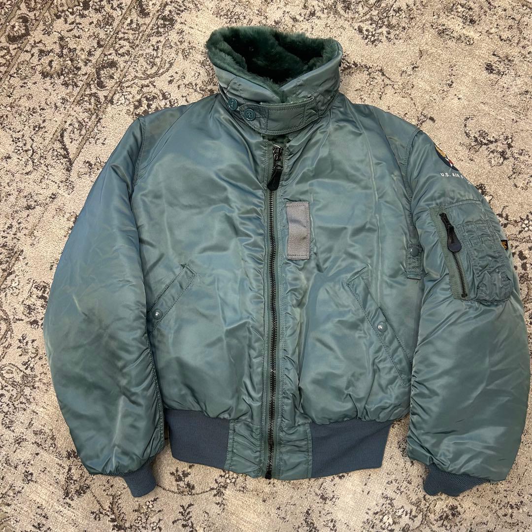 90s USA製 アルファ B-15D フライトジャケット 50s 復刻　L