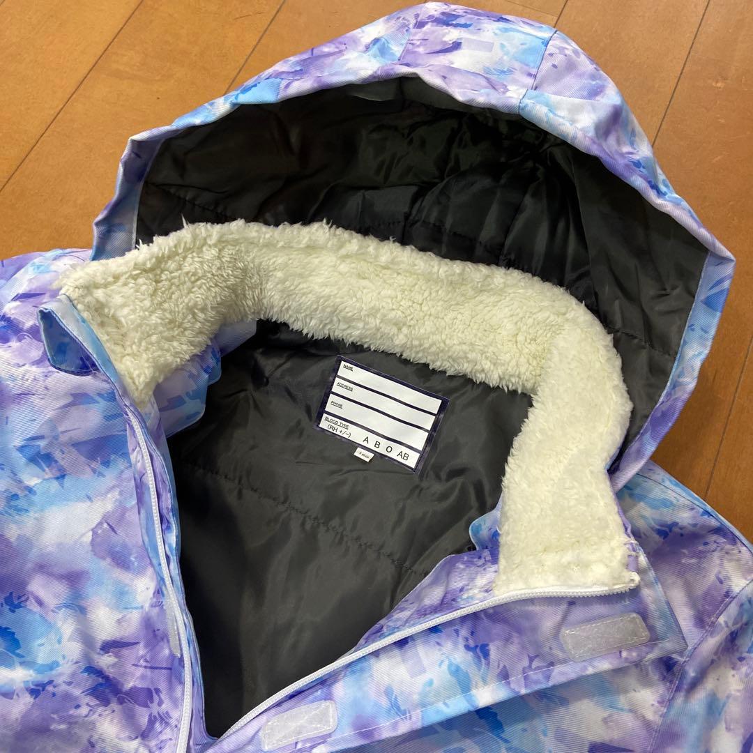 Girls160cmスキーウェア上下　パープル×ネイビー