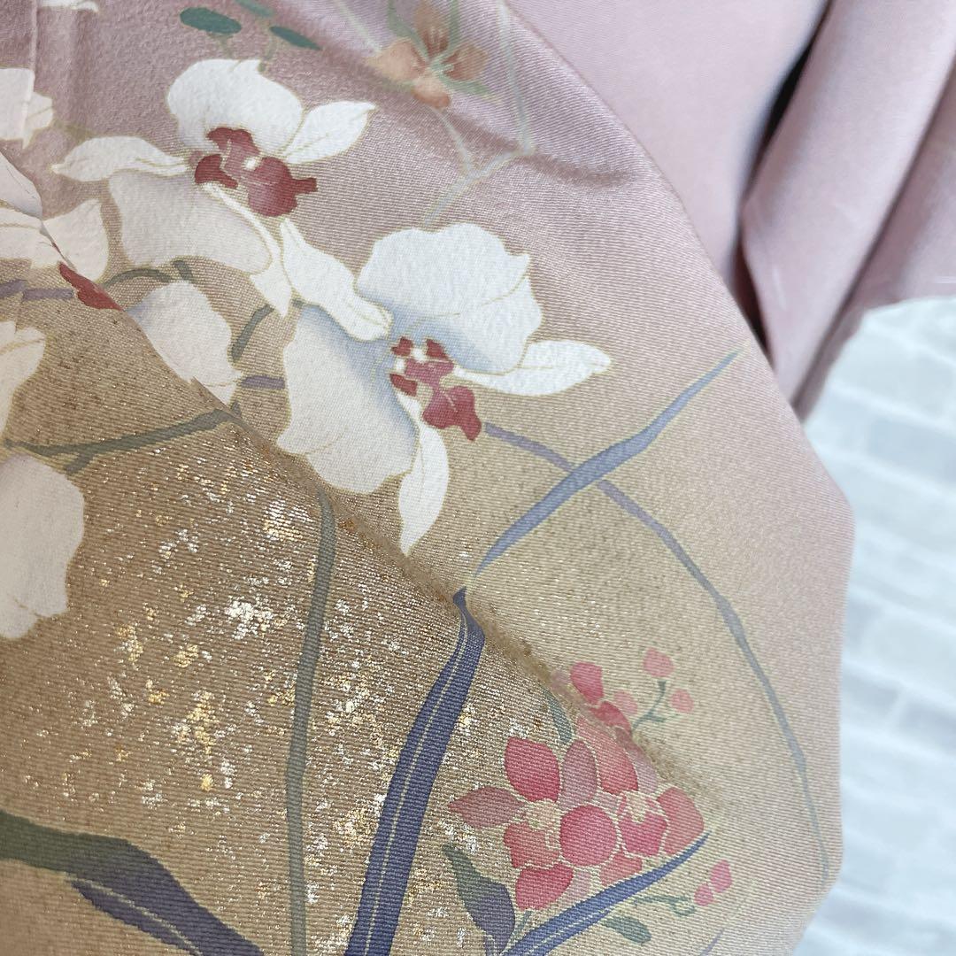 訪問着　フルセット　蘭　浜ちりめん　金彩加工　パールトーン　入学式　卒業式　P5
