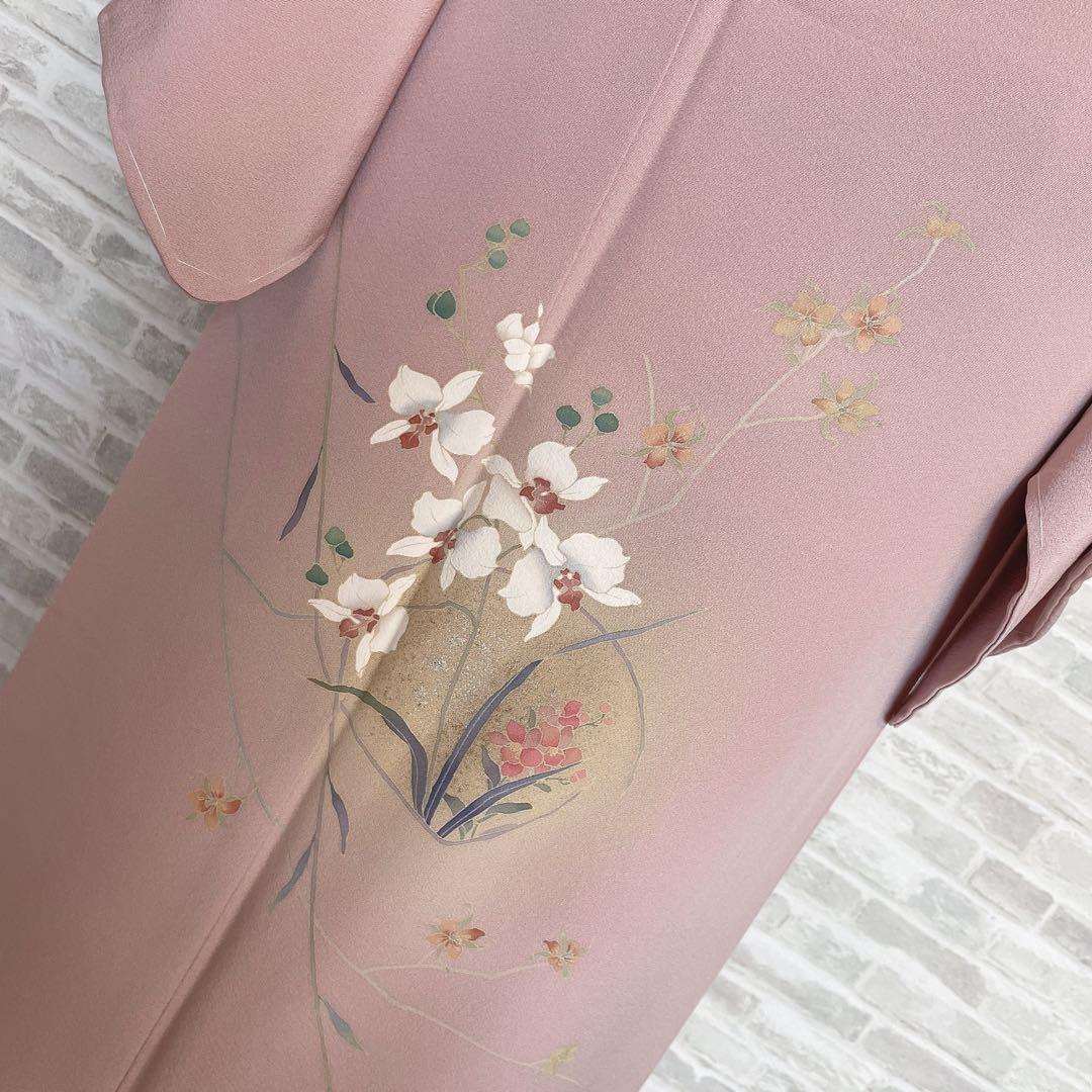 訪問着　フルセット　蘭　浜ちりめん　金彩加工　パールトーン　入学式　卒業式　P5