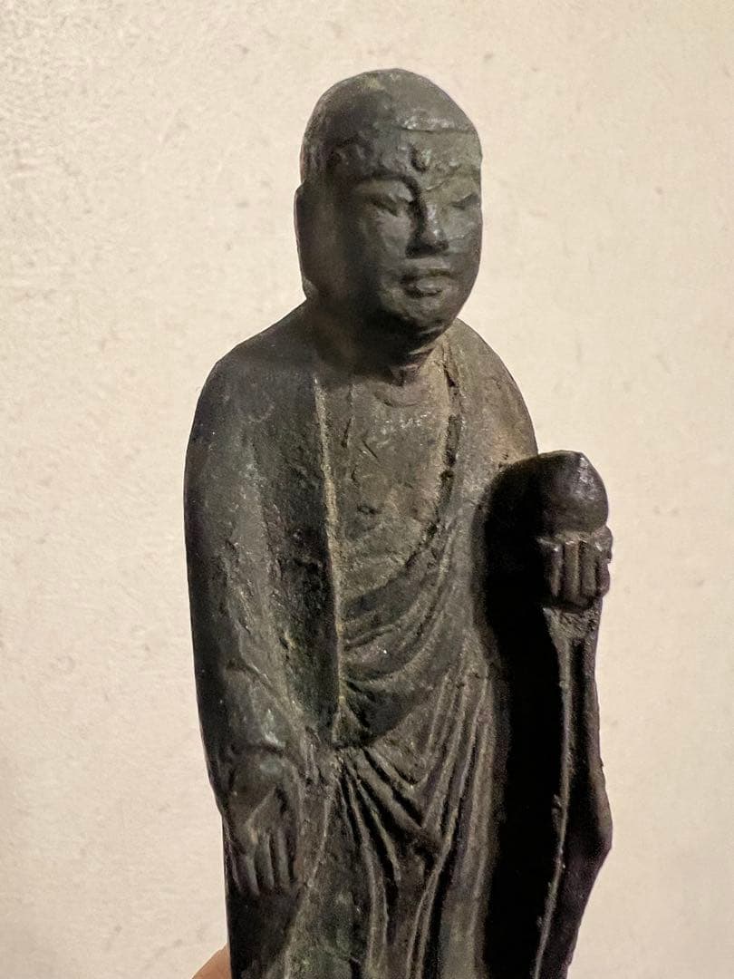 青銅製 地蔵菩薩立像 子供守り神 念持仏 金銅仏 仏像 仏教美術 骨董 古美術
