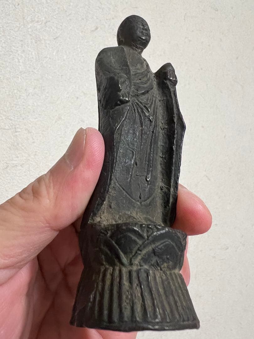 青銅製 地蔵菩薩立像 子供守り神 念持仏 金銅仏 仏像 仏教美術 骨董 古美術