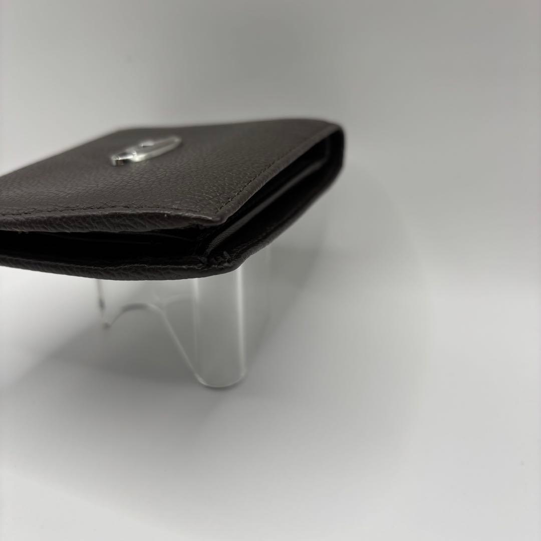 DIESEL 二つ折り財布　ブラウン x0844 レザー　Dロゴ　ダークブラウン