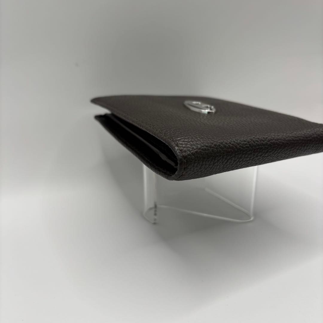 DIESEL 二つ折り財布　ブラウン x0844 レザー　Dロゴ　ダークブラウン