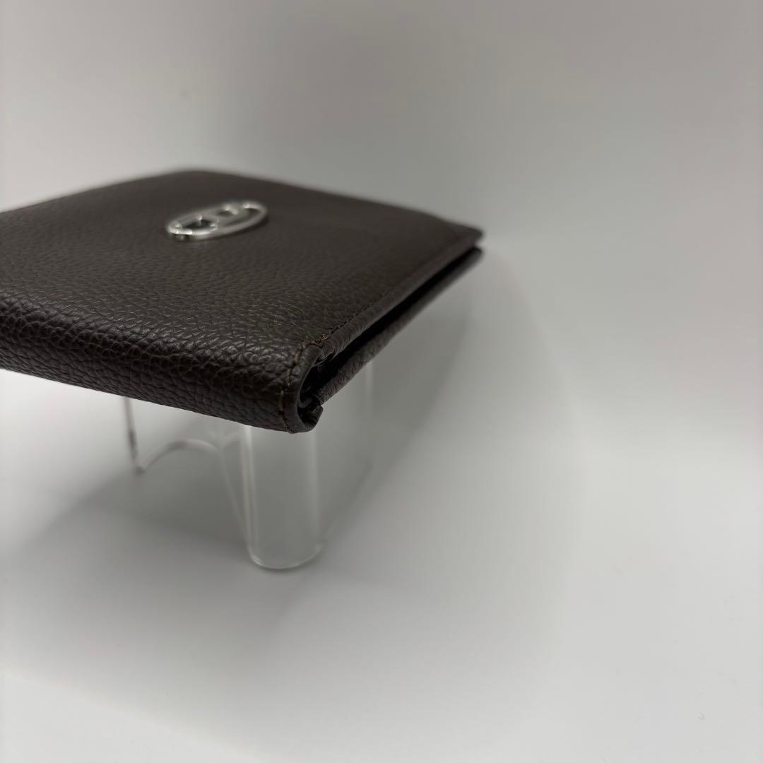 DIESEL 二つ折り財布　ブラウン x0844 レザー　Dロゴ　ダークブラウン