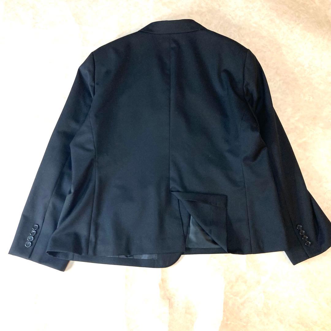 美品 アオキ レミュー セットアップ 黒　スカートスーツ　上５L下6L洗える