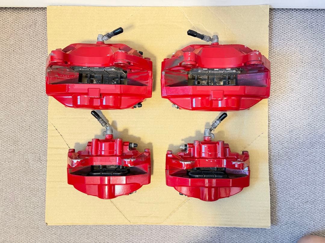 フェアレディZ Z34 Z33 Akebono ブレーキキャリパー 赤 4個