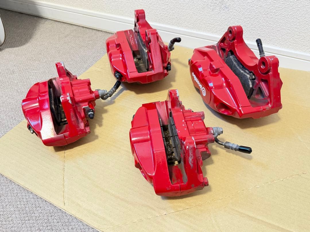 フェアレディZ Z34 Z33 Akebono ブレーキキャリパー 赤 4個