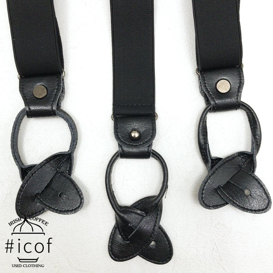 未使用✨KINDWARE フォーマル ブレイシーズ ボタン 黒 a123