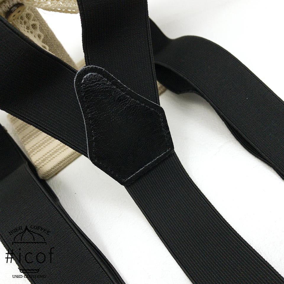 未使用✨KINDWARE フォーマル ブレイシーズ ボタン 黒 a123