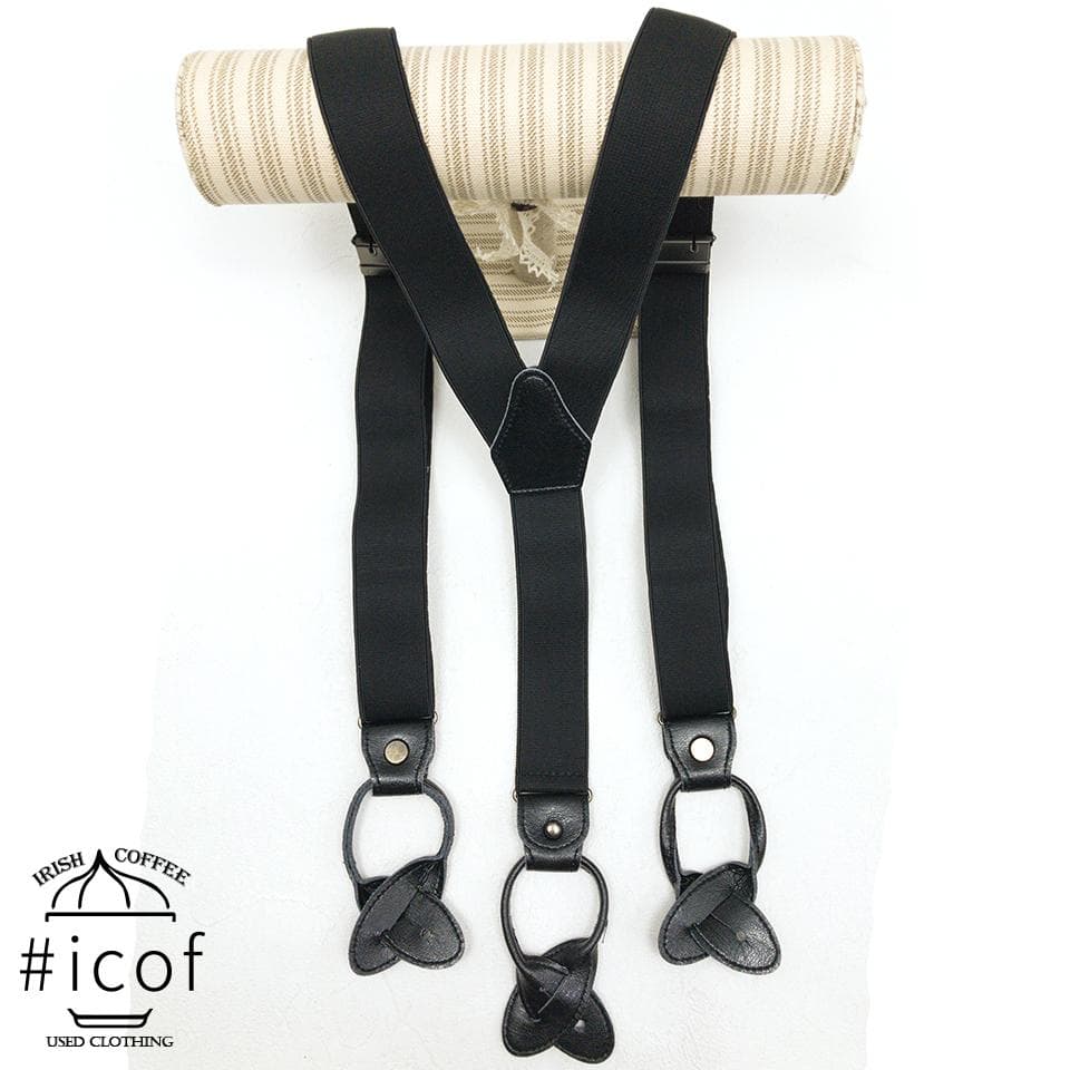 未使用✨KINDWARE フォーマル ブレイシーズ ボタン 黒 a123