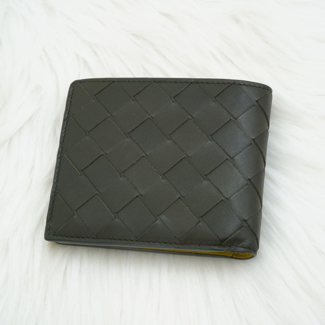 未使用品　箱付き　BOTTEGA VENETA 折り財布　イントレチャート　希少
